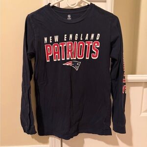 NFL New England Patriots Kids Long Sleeve Tee - Navy